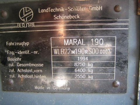 plaque de Maral 190